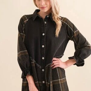 Plaid Black Mini Dress